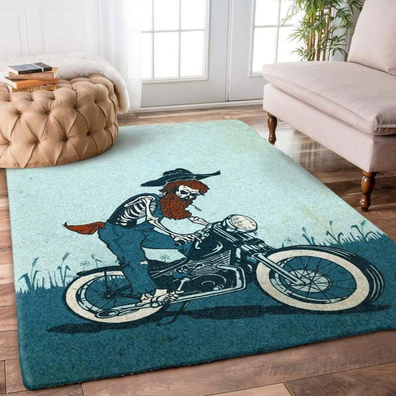 Bikergod Motorcycle Dirt Bike Rug Home Floor Decor NABL338