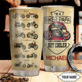 Bikergod Motorcycle I AM A Biker Papa Custom Name Steelers Stainless Steel 20 Oz Tumbler- NABL316