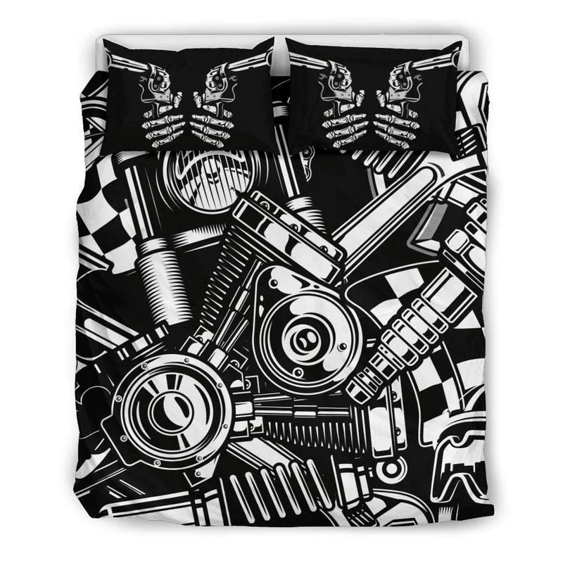 Bikergod Motorcycle BIKER TOOLS Bedding Set Cover Design 3D - NABE218