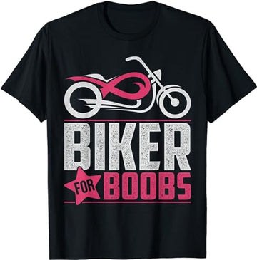 Bikergod Motorcycle Biker For Boobs Breast Cancer Awareness T-shirt, Crew-neck Sweatshirt, Hoodie, Tank Top, V-neck T-shirt Design 2D Full Printed Sizes S - 5XL - NABD270