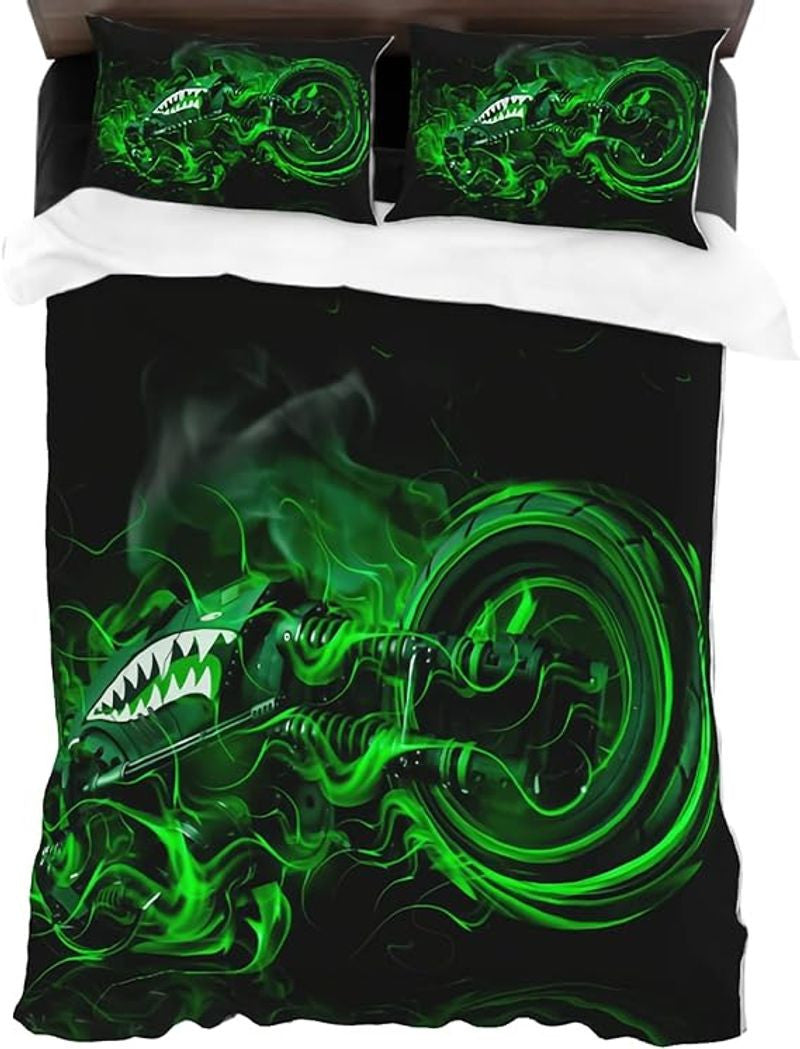 Bikergod Motorcycle Motorbike Bedding Set Cover Design 3D - NABL342