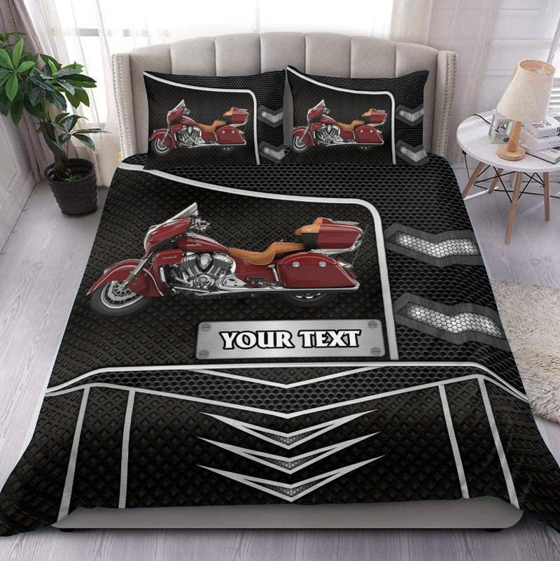 Bikergod Motorcycle Custom Name Bedding Set Cover Design 3D - NABJ156