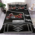 Bikergod Motorcycle Custom Name Bedding Set Cover Design 3D - NABJ156