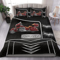 Bikergod Motorcycle Custom Name Bedding Set Cover Design 3D - NABJ156