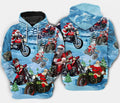 Bikergod Motorcycle Santa Claus Ride Motorcycle  Hoodie Design 3D Full Printed Sizes S - 5XL - NABL305