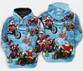 Bikergod Motorcycle Santa Claus Ride Motorcycle  Hoodie Design 3D Full Printed Sizes S - 5XL - NABL305