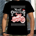 Bikergod Motorcycle Merry Christmas T-shirt, Crew-neck Sweatshirt, Hoodie, Tank Top, V-neck T-shirt Design 2D Full Printed Sizes S - 5XL - NABQ301