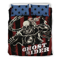 Bikergod Motorcycle GHOST RIDER Bedding Set Cover Design 3D - NABE216