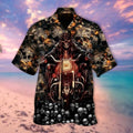 Bikergod Motorcycle Biker Skull COTTON Hawaii Shirt Design 3D Full Printed Sizes S - 5XL NALA128