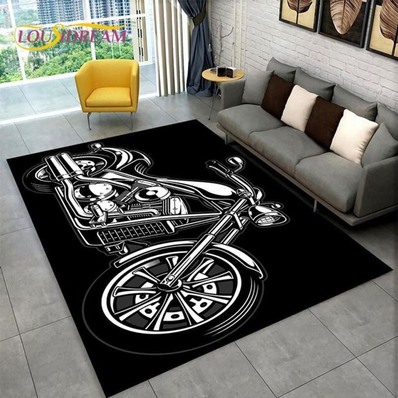 Bikergod Motorcycle Motorbike Rug Home Floor Decor NALA145