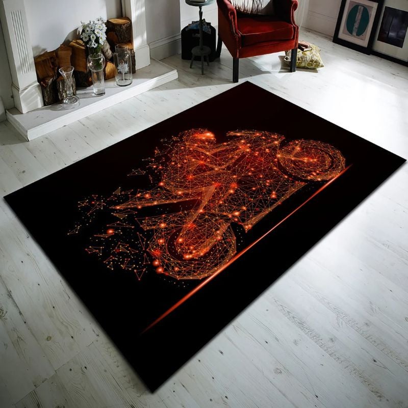 Bikergod Motorcycle Biker Rug Home Floor Decor NALA114