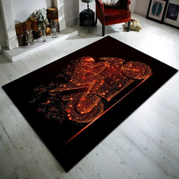 Bikergod Motorcycle Biker Rug Home Floor Decor NALA114