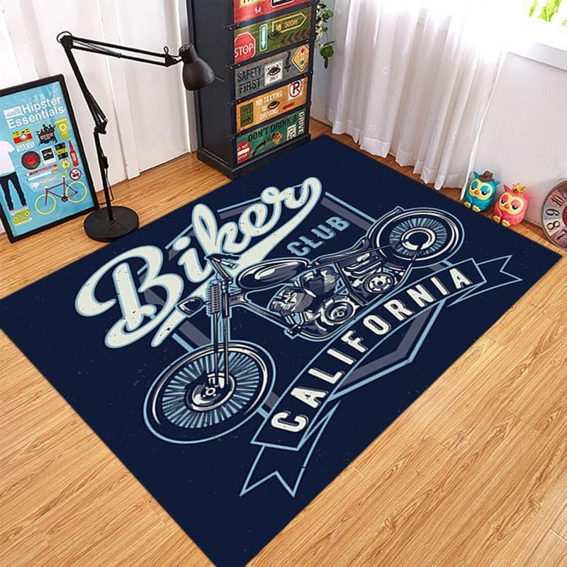 Bikergod Motorcycle American Rider Biker Club Rug Home Floor Decor NALA110