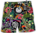 Bikergod Motorcycle And Saxophone Beach Shorts Sizes S - 5XL NALA170