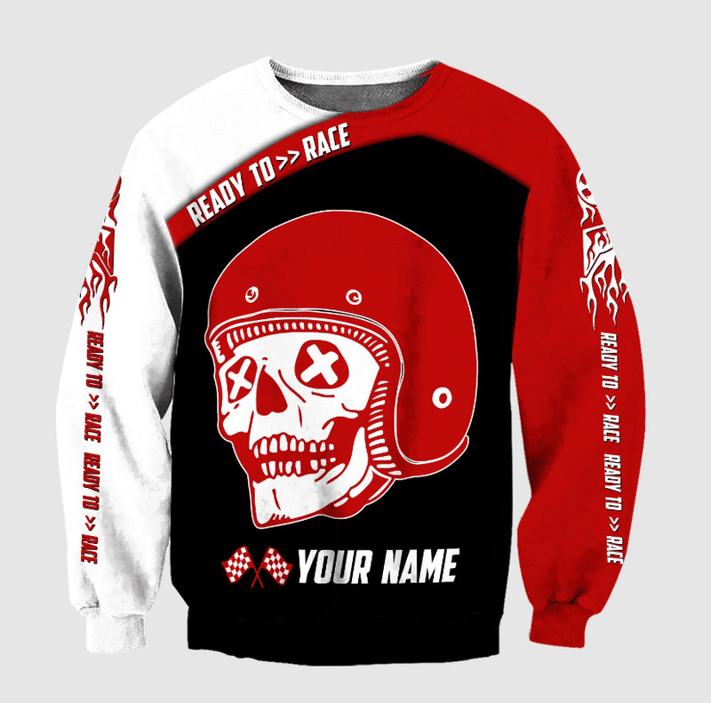 Bikergod Motorcycle Custom Name COTTON Sweatshirt Design 3D Full Printed Sizes S - 5XL - NAOA376F