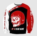 Bikergod Motorcycle Custom Name COTTON Sweatshirt Design 3D Full Printed Sizes S - 5XL - NAOA376F