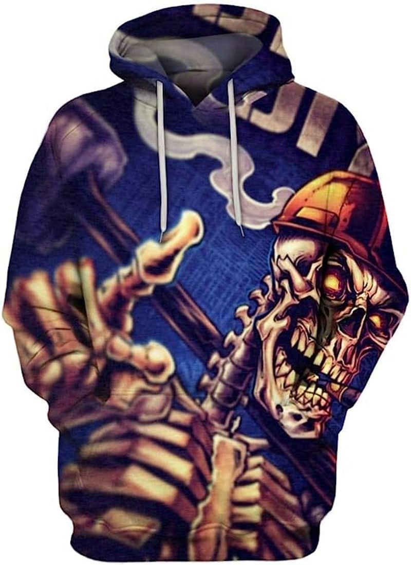 Bikergod Motorcycle Mechanic Skull  Hoodie Design 3D Full Printed Sizes S - 5XL - NAQA246