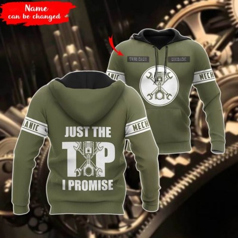 Bikergod Motorcycle Mechanic Just The Tip I Promise Custom Name  Hoodie Design 3D Full Printed Sizes S - 5XL - NAQA262