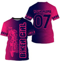 Bikergod Motorcycle Biker Girl Braaap Like A Girl Custom Name And Number  T-shirt Design 3D Full Printed Sizes S - 5XL - NMQE58