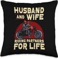 Bikergod Motorcycles Husband And Wife Riding Partners For Life Pillow Case Design 3D Full Printed NAOA331