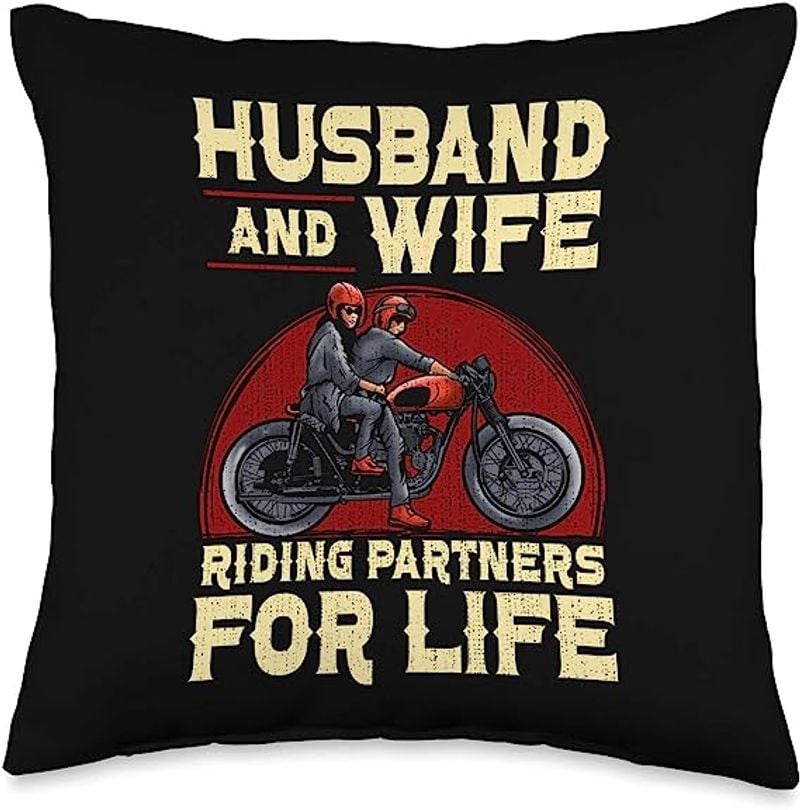 Bikergod Motorcycles Husband And Wife Riding Partners For Life Pillow Case Design 3D Full Printed NAOA331