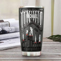 Bikergod Motorcycle Mechanic Tool Set Custom Name Steelers Stainless Steel 20 Oz Tumbler- NAQA282