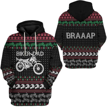 Bikergod Motorcycle Biker Dad BRAAAP  Hoodie Design 3D Full Printed Sizes S - 5XL - NMAR183B