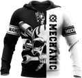 Bikergod Motorcycle Mechanic Skull Custom Name  Hoodie Design 3D Full Printed Sizes S - 5XL - NAQA248