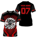 Bikergod Motorcycle Racing Dirt Bike Custom Name And Number  T-shirt Design 3D Full Printed Sizes S - 5XL - NMQE62