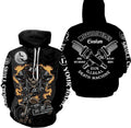Bikergod Motorcycle 100% Illegal Death Machine Custom Name And Number  Hoodie Design 3D Full Printed Sizes S - 5XL - NMQE93A