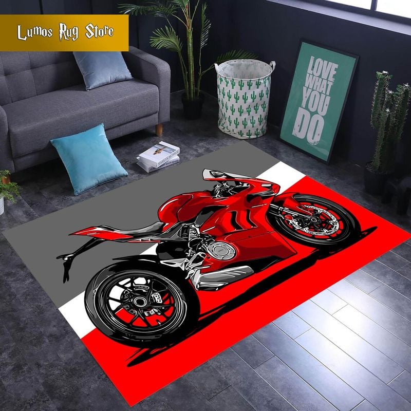 Bikergod Motorcycle Motorbike Rug Home Floor Decor NALA119
