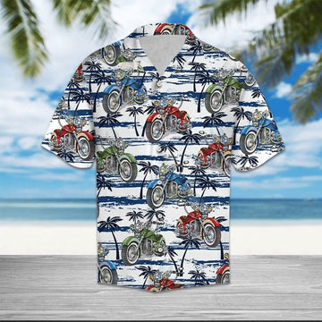 Bikergod Motorcycle Palm Tree COTTON Hawaii Shirt Design 3D Full Printed Sizes S - 5XL NMAR264