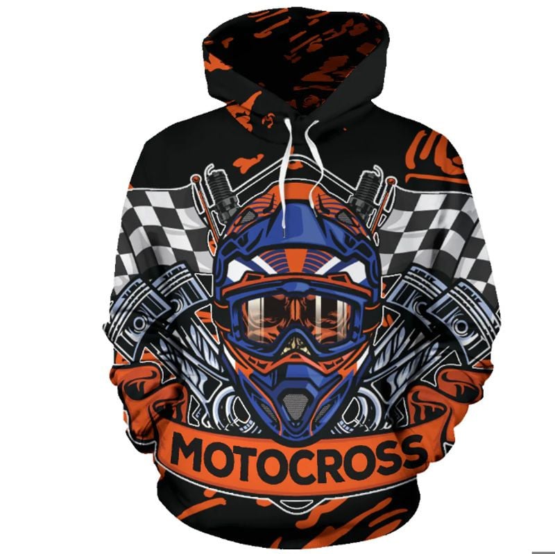 Bikergod Motorcycle Motocross  Hoodie Design 3D Full Printed Sizes S - 5XL - NAOA213