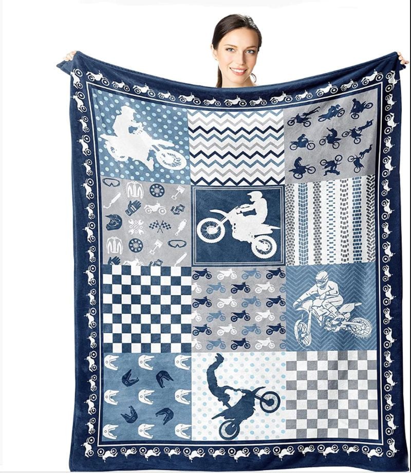 Bikergod Motorcycle Dirt Bike Motocross Blanket NAOA192