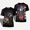 Bikergod Motorcycle US Flag Biker  T-shirt Design 3D Full Printed Sizes S - 5XL - NAJA480D