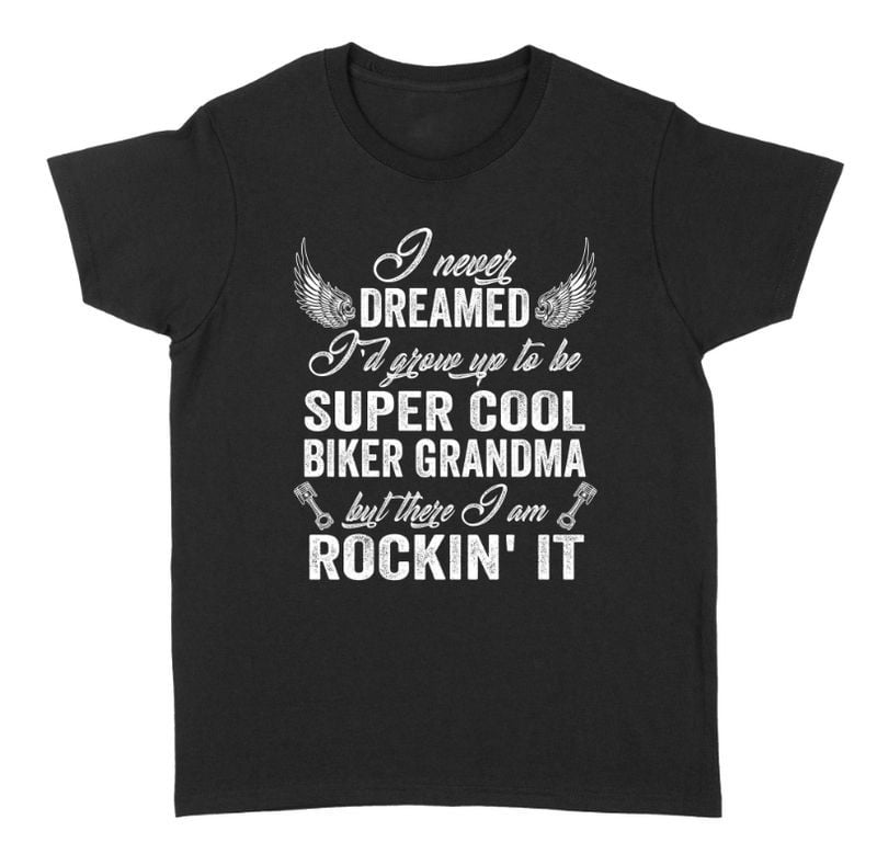 Bikergod Motorcycle Super Cool Biker Grandma T-shirt Design 2D Full Printed Sizes S - 5XL - NAOA162