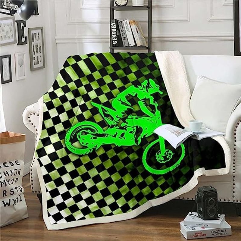 Bikergod Motorcycle Motocross Dirt Bike Blanket NAOA340