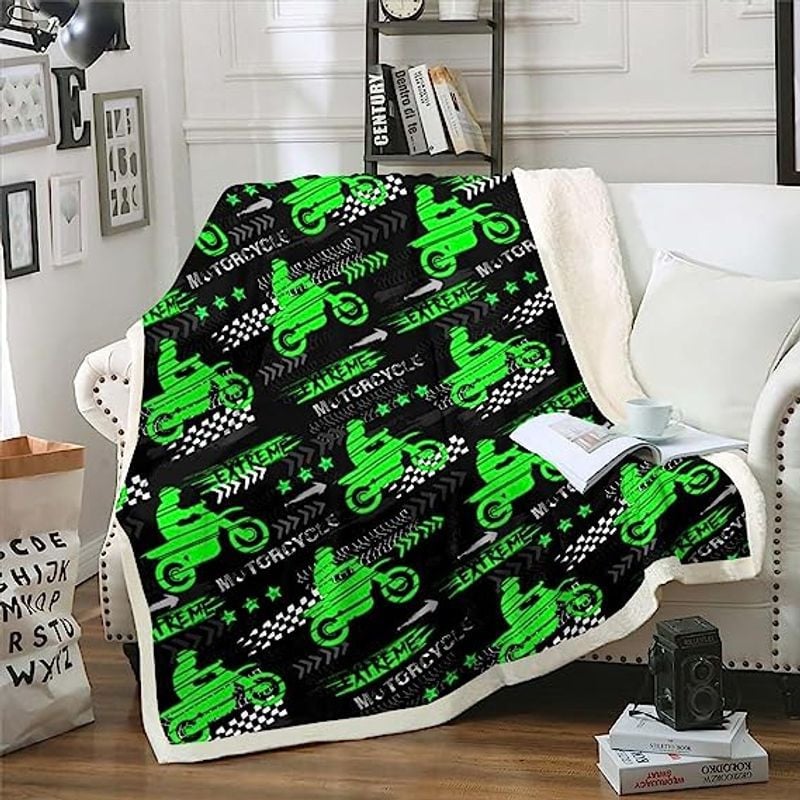 Bikergod Motorcycle Motocross Dirt Bike Extreme Blanket NAOA339