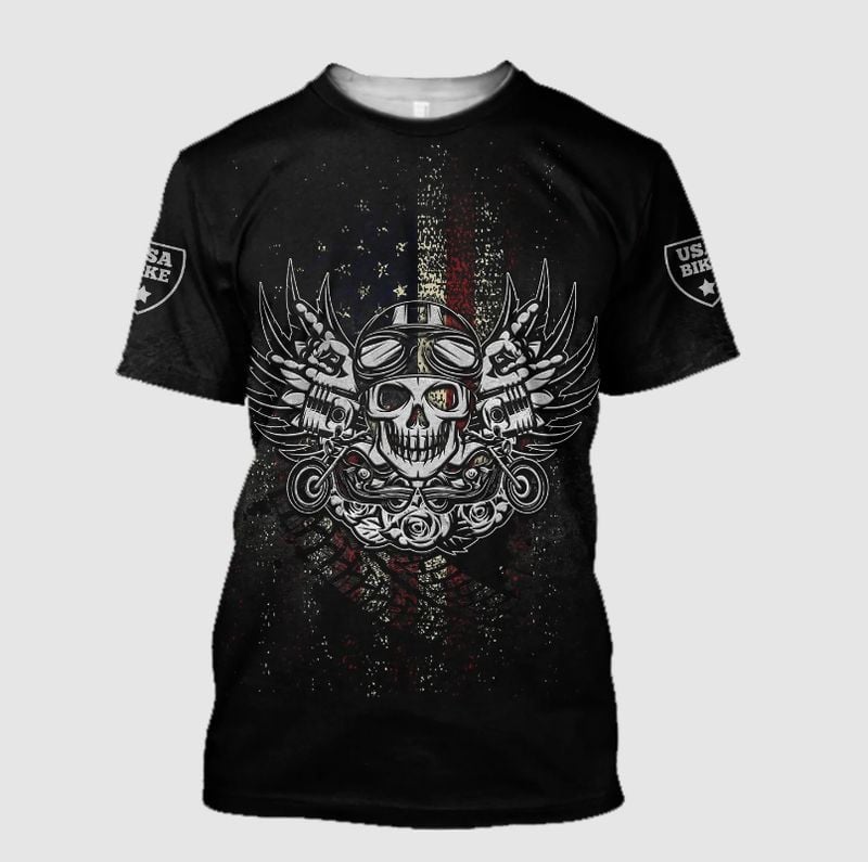 Bikergod Motorcycle  T-shirt Design 3D Full Printed Sizes S - 5XL - NAOA373A