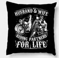Bikergod Motorcycles Husband And Wife Riding Partners For Life Pillow Case Design 3D Full Printed NAOA329