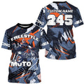Bikergod Motorcycle Freestyle Moto X Custom Name And Number  T-shirt Design 3D Full Printed Sizes S - 5XL - NMTM340