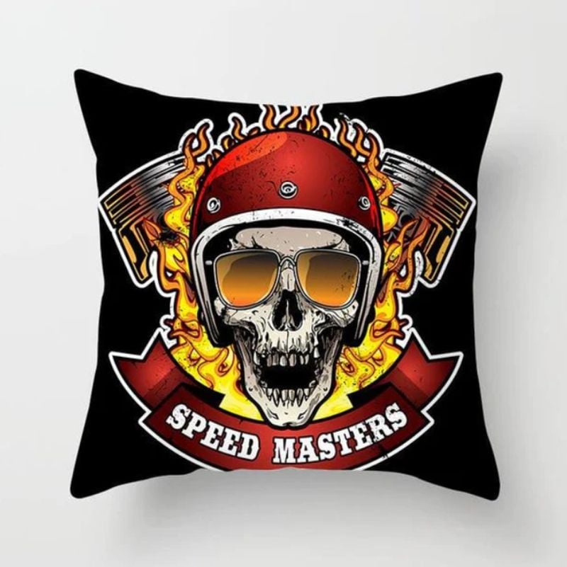 Bikergod Motorcycles Biker Skull Speed Masters Pillow Case Design 3D Full Printed NAJA464