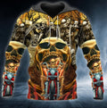 Bikergod Motorcycle Skull Biker Couple  Hoodie Design 3D Full Printed Sizes S - 5XL - NAJA451K