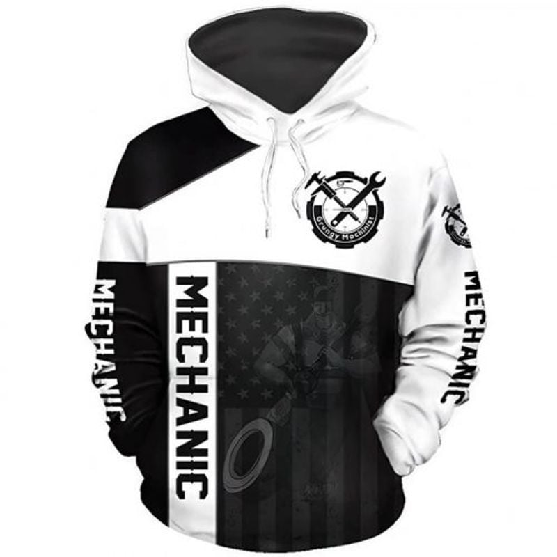 Bikergod Motorcycle Grungy Mechanic  Hoodie Design 3D Full Printed Sizes S - 5XL - NAQA256