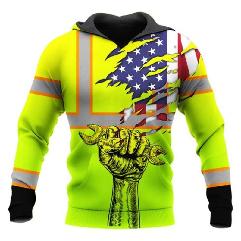 Bikergod Motorcycle Mechanic Ameriacan Flag  Hoodie Design 3D Full Printed Sizes S - 5XL - NAQA276