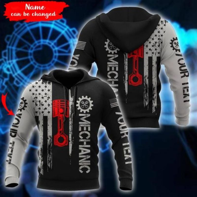 Bikergod Motorcycle Mechanic Custom Name  Hoodie Design 3D Full Printed Sizes S - 5XL - NAQA259