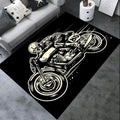 Bikergod Motorcycle Biker Skull Rider Rug Home Floor Decor NALA116