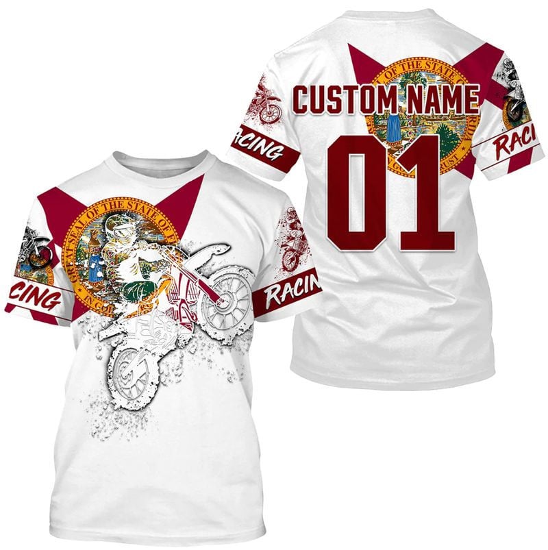 Bikergod Motorcycle Great Seal Of The State Custom Name And Number  T-shirt Design 3D Full Printed Sizes S - 5XL - NMQE60