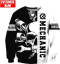 Bikergod Motorcycle Mechanic Skull Custom Name COTTON Sweatshirt Design 3D Full Printed Sizes S - 5XL - NAQA248S