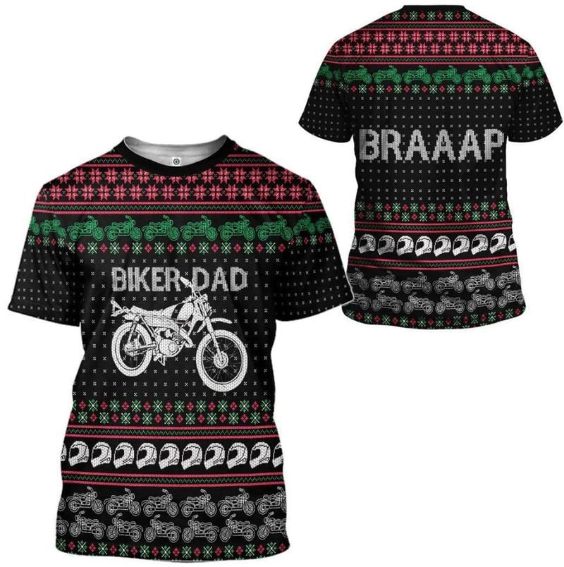 Bikergod Motorcycle Biker Dad BRAAAP  T-shirt Design 3D Full Printed Sizes S - 5XL - NMAR183A